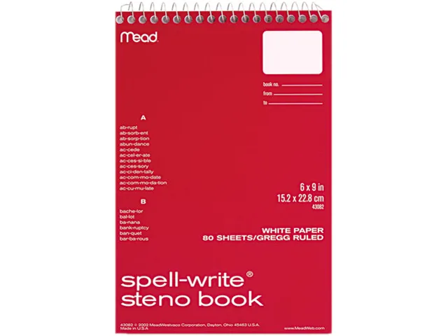 Mead Mead 43082 Steno Pad Gregg Rule 80 Sheets — product photo
