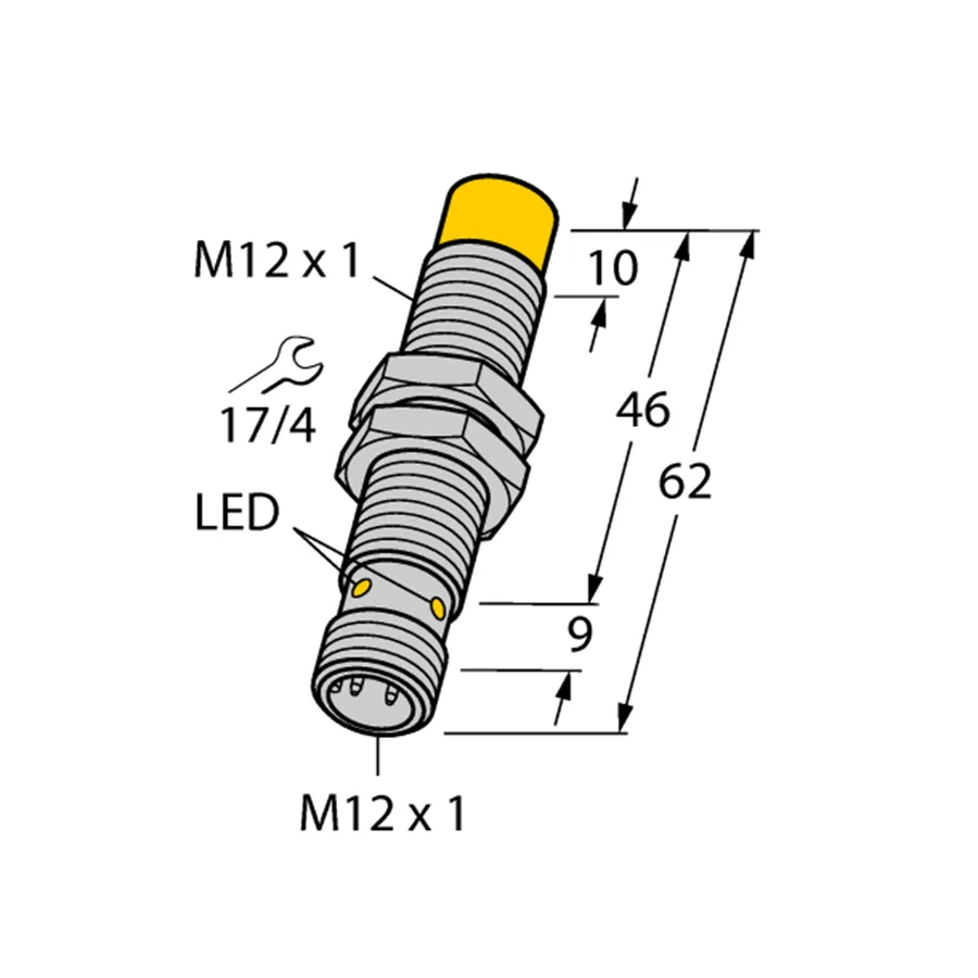 Turck Turck NI4-M12E-AD4X-H1141 4406702 M12 inductive sensor 10-65 VDC NO 2-wire 30g — product photo