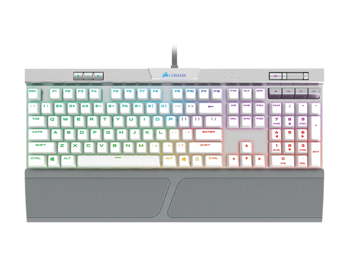 Corsair Corsair K70 RGB MK.2 SE CH-9109114-NA Gaming Keyboard Cherry MX Speed Silver White — product photo