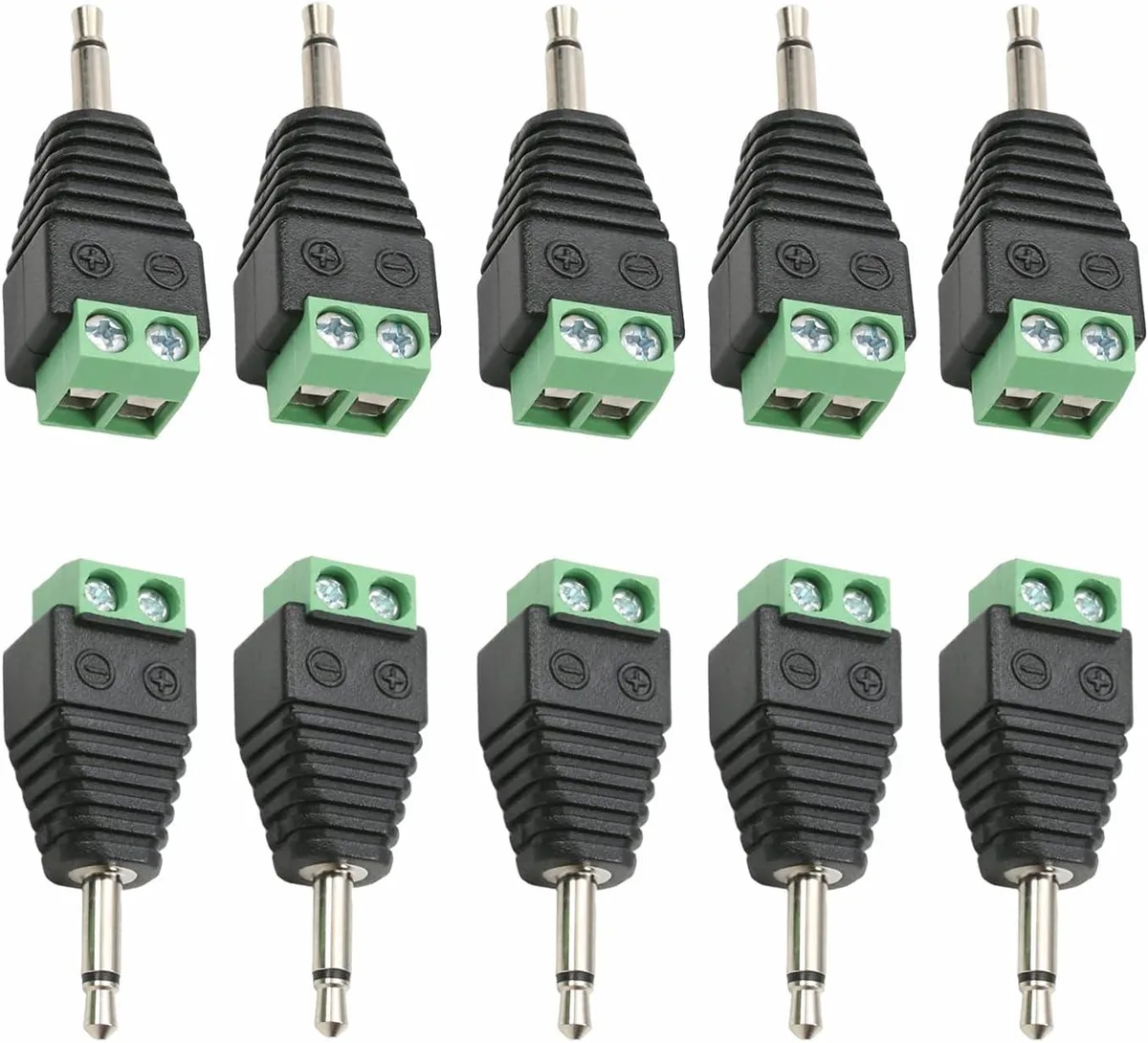Boxwave Boxwave 10Pcs 3.5mm 2 Pole Male to AV 2 Screw Terminal Audio Adapter — product photo