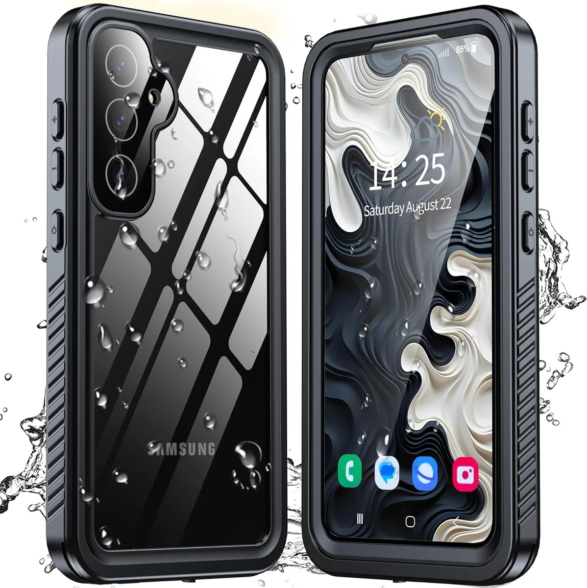 BONAEVER BONAEVER Samsung Galaxy S23 FE 5G IP68 Waterproof Case Black — product photo