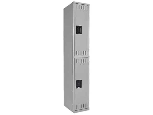 Tennsco Tennsco DTS121836AMG Double Tier Locker 12w x 18d x 72h Medium Gray office furniture — product photo