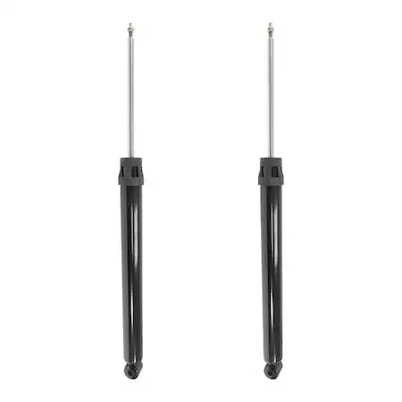 Two silver rear shock absorbers in a set