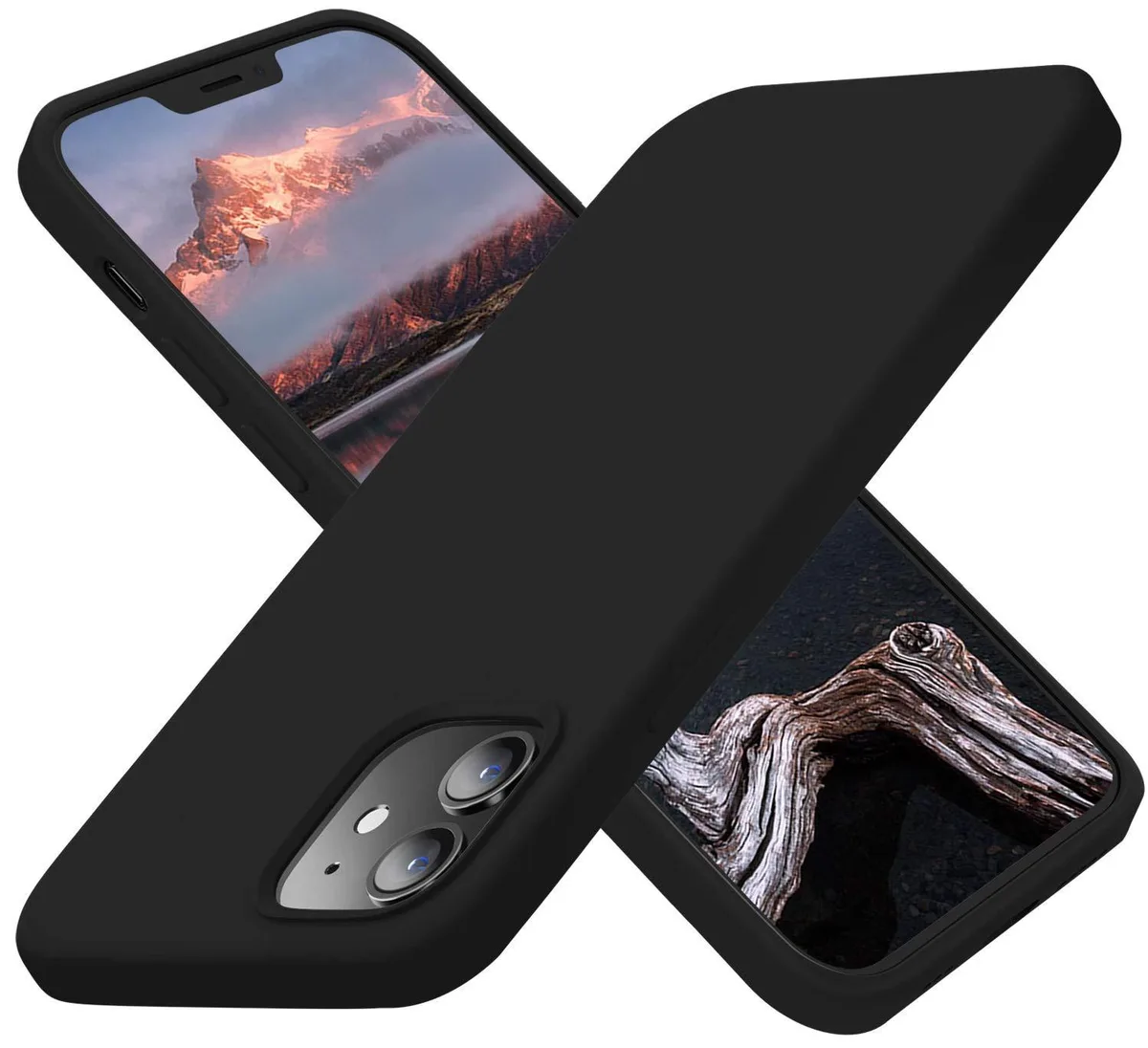 Cordking Liquid Silicone Case iPhone 12/12 Pro 6.1 inch Black — product photo