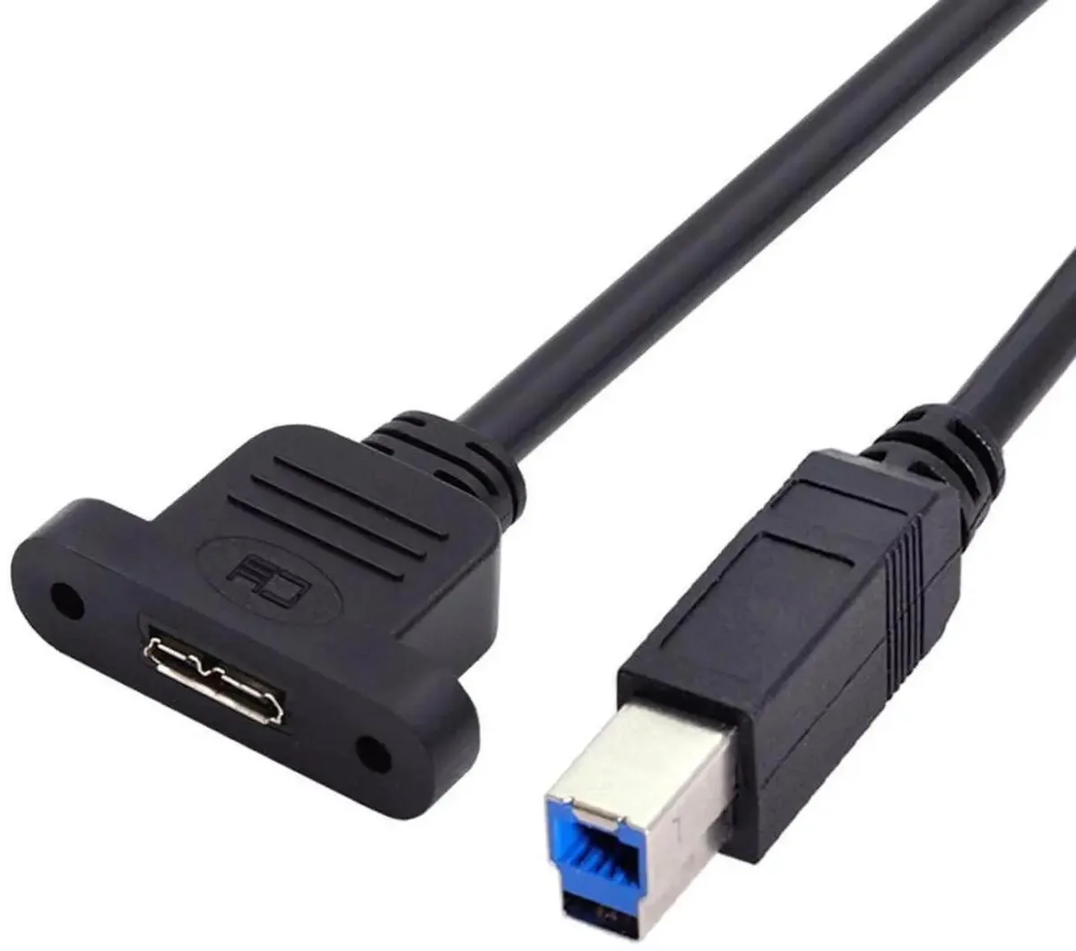 SMUGDESK SMUGDESK USB 3.0 TypeB Male to MicroB Female ScrewMount Extension Cable — product photo