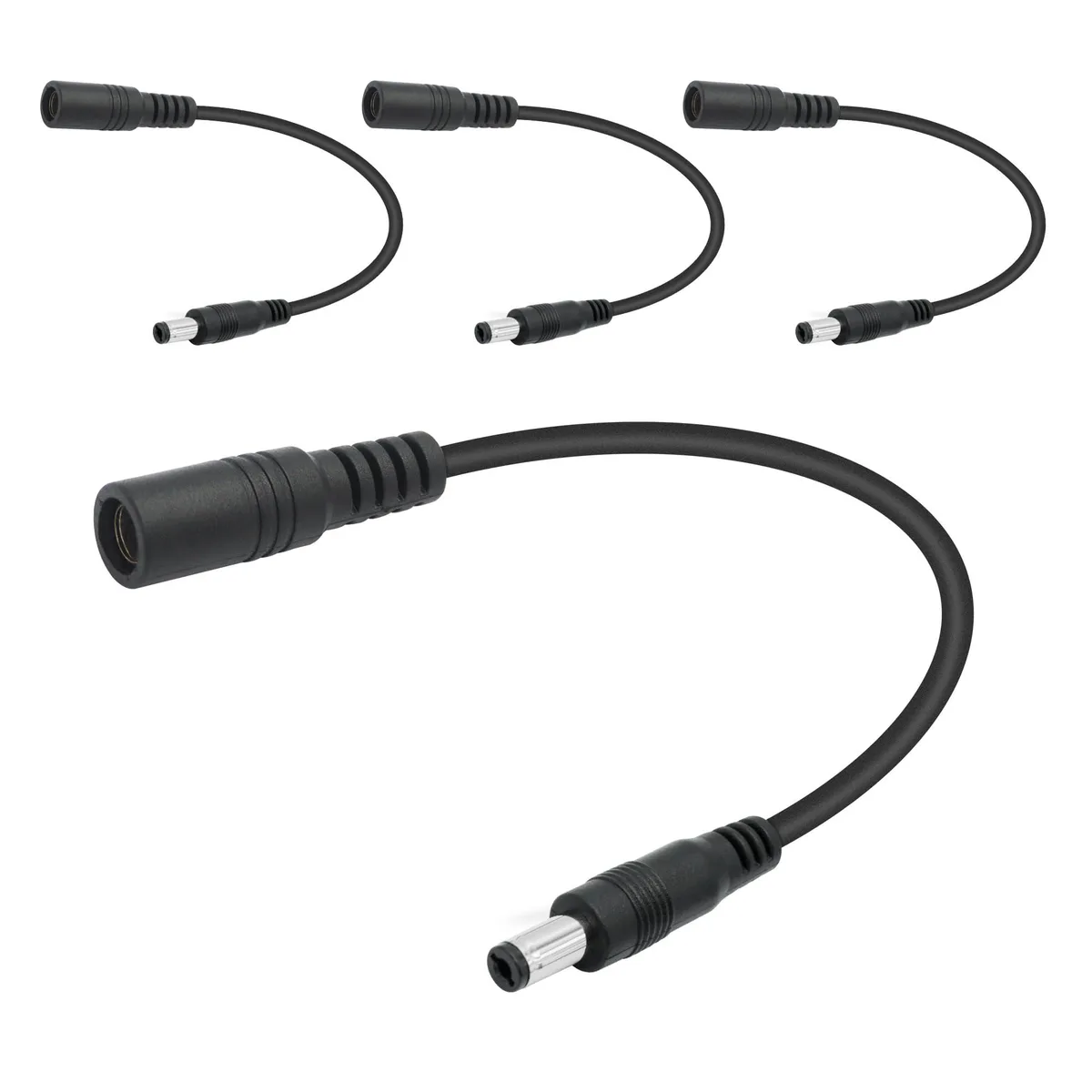 Vszerda Vszerda DC 5.5×2.5 mm Female to 5.5×2.1 mm Male Power Cord 10 cm 4-Pack — product photo