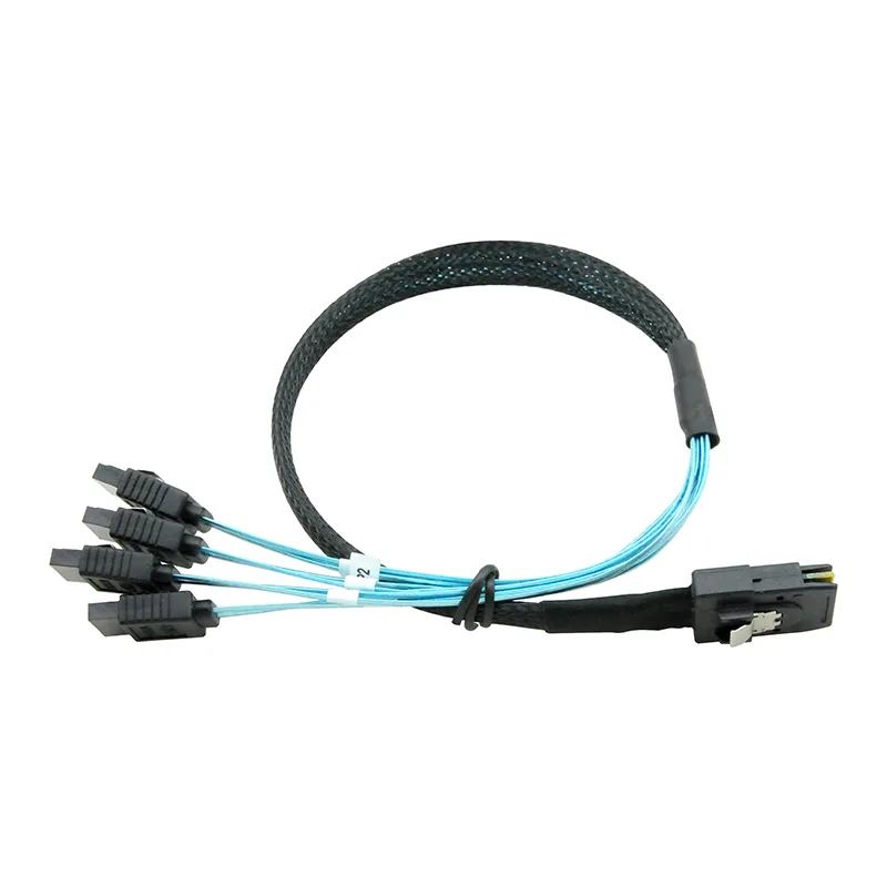 Shenzhen Lianrui Information Technology Shenzhen Lianrui Information Technology Mini SAS SFF-8087 to 4 SATA Cable 40CM — product photo