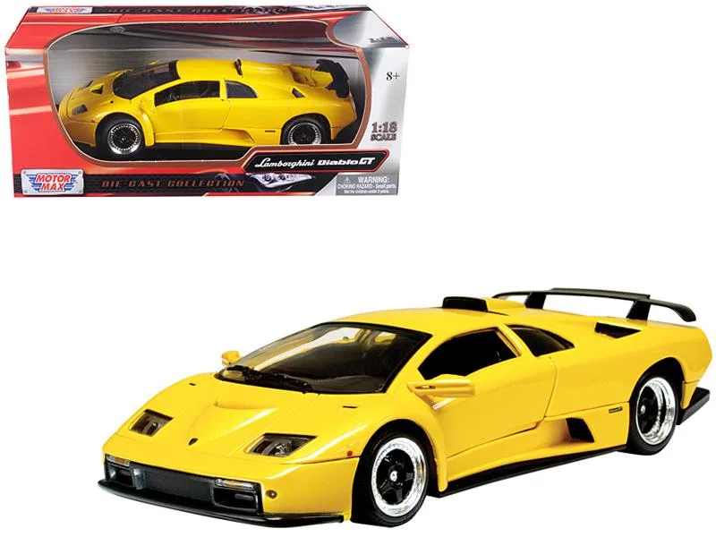 MOTORMAX MOTORMAX Lamborghini Diablo GT Yellow 1/18 Diecast Model Car — product photo