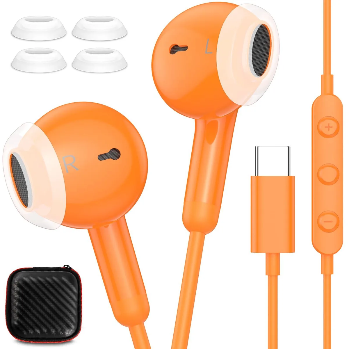 No Sew No Sew AFGHOA00154 USB-C In-Ear Earbuds Orange — product photo