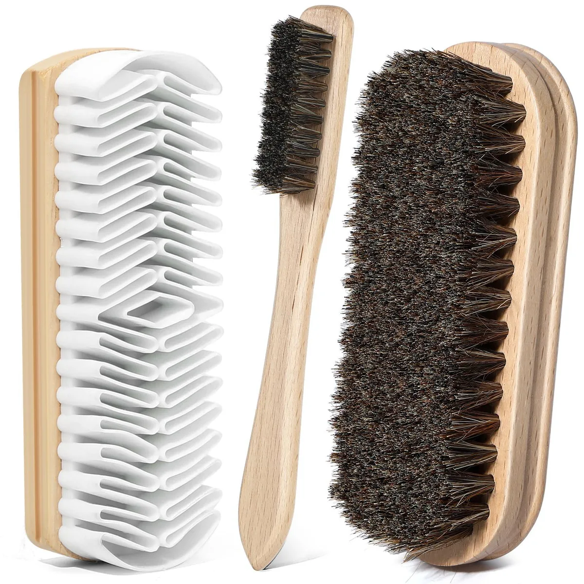 REAL HOME Innovations 3pc Shoe Brush Kit 2026 Yellow — product photo