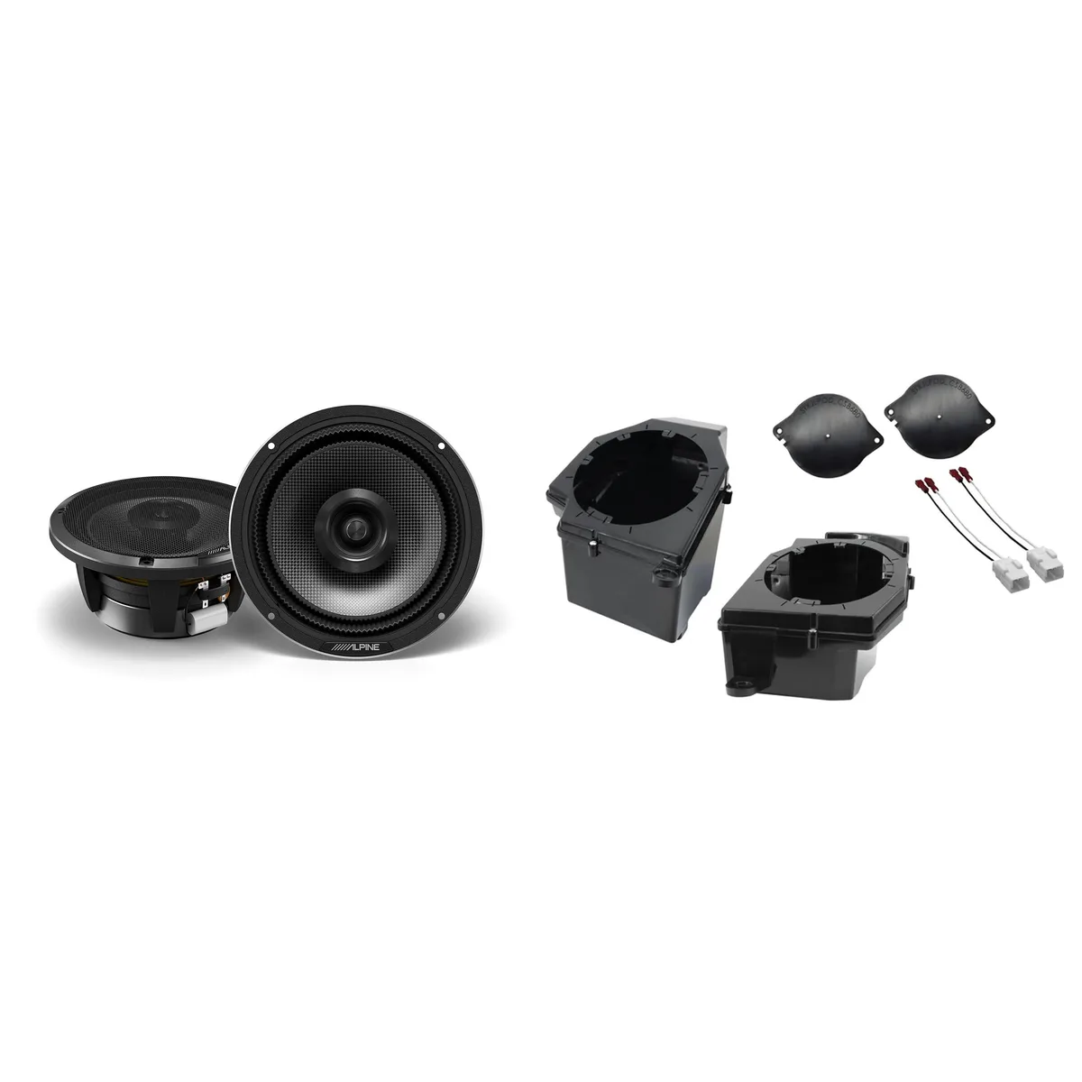 Alpine Alpine HDZ-65 6.5" Coaxial Speakers &amp; Pods for Jeep JL/JT — product photo