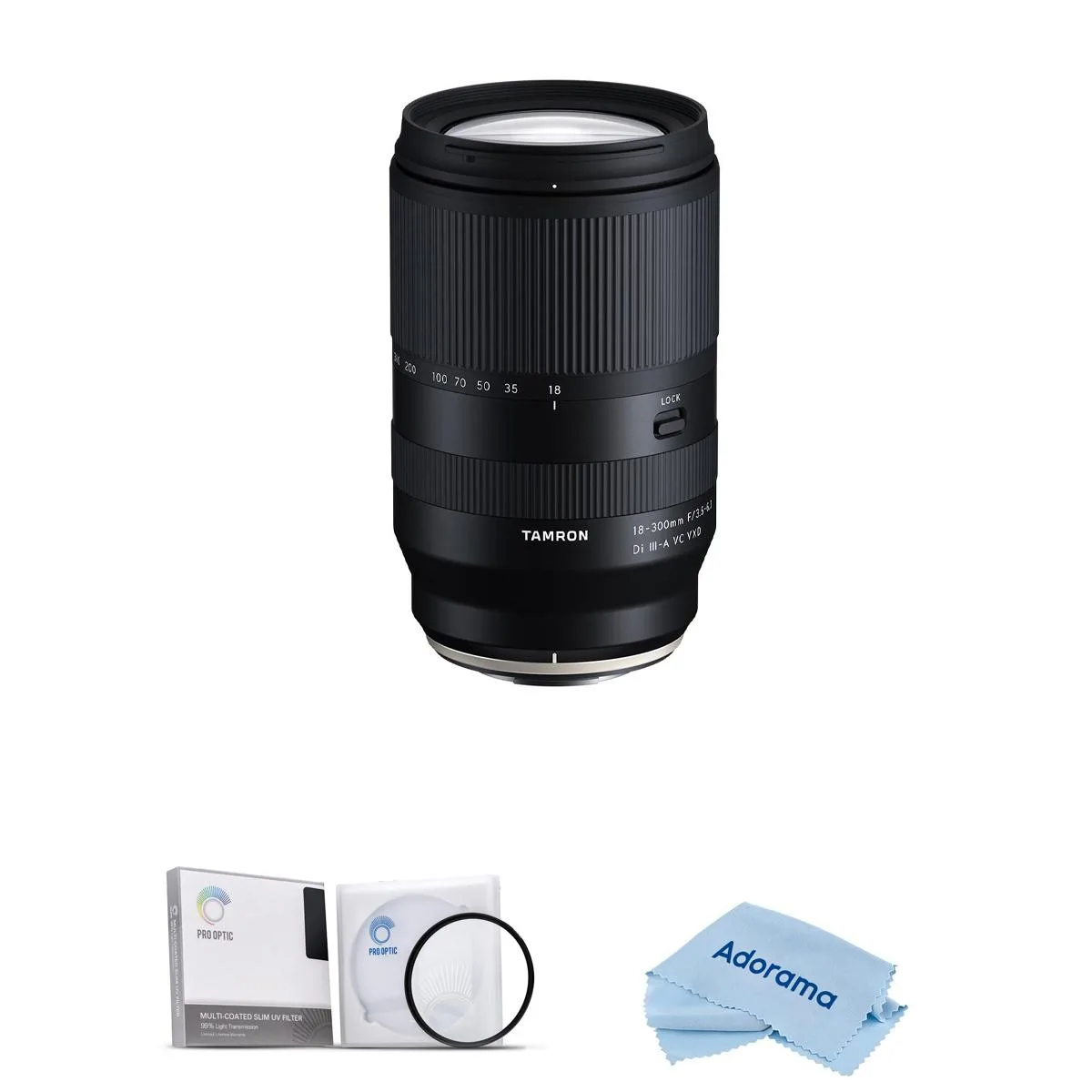 Tamron Tamron 18-300mm f/3.5-6.3 Di III-A VC VXD Fuji X Bundle camera lens — product photo