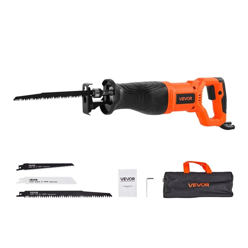 VEVOR VEVOR 77207 Corded Reciprocating Saw 120V 7.5A 2800 SPM 1-1/8" Stroke 8 Blades Bag — product photo