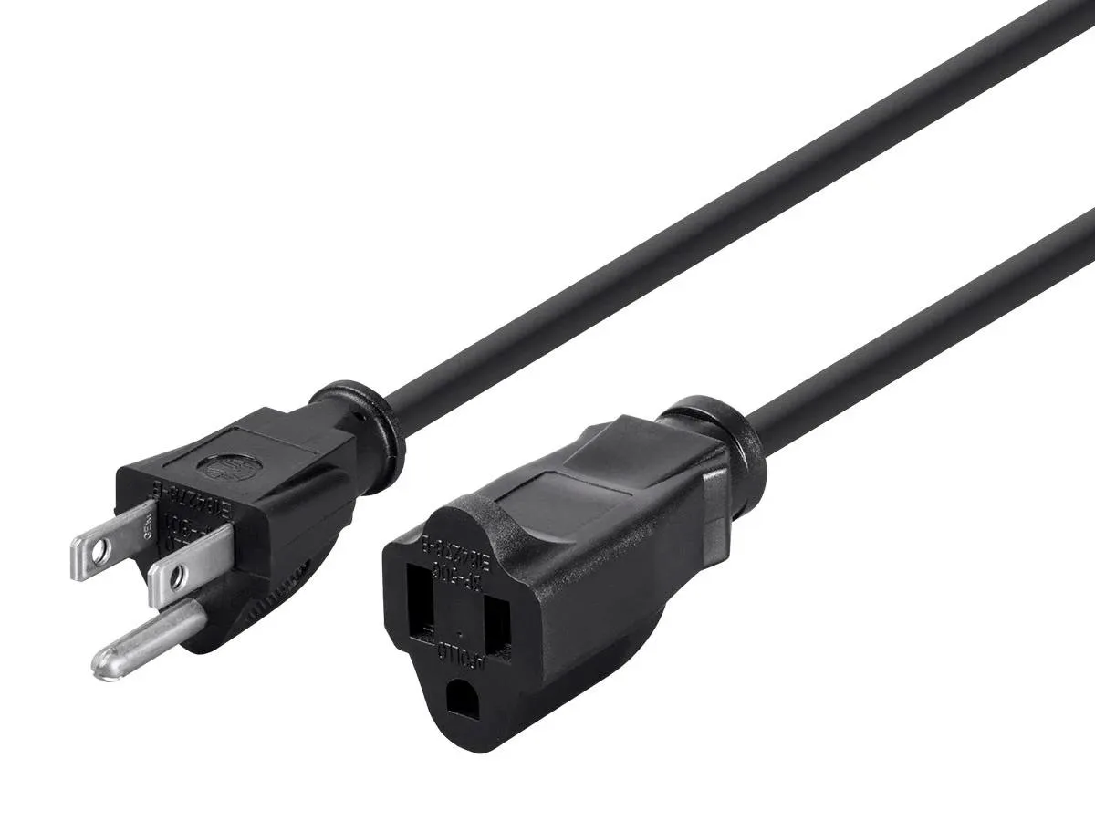 Monoprice Inc. Monoprice Inc. 5298 power extension cord 3.00 ft black 16AWG 13A — product photo