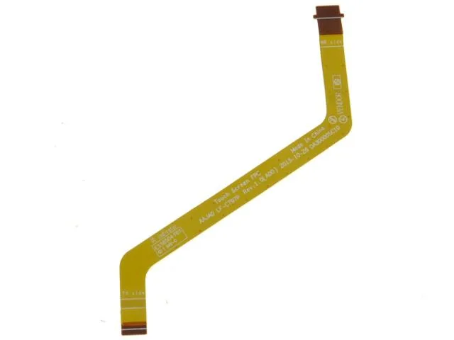 Flat orange ribbon cable with connectors at both ends