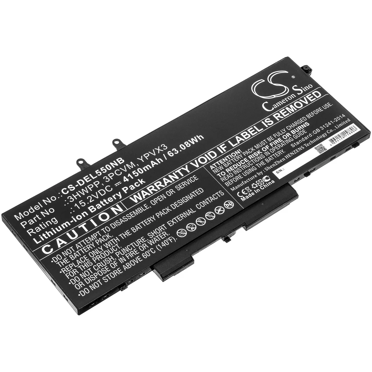 Cameron &amp; Co Cameron &amp; Co DS-CS-DEL550NB laptop battery 4.15 Ah — product photo