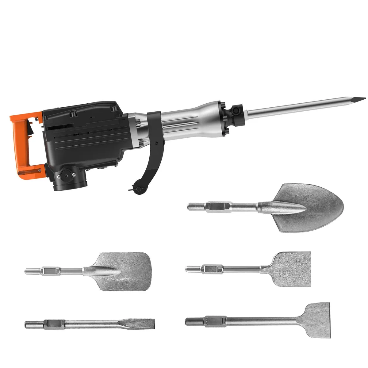 VEVOR VEVOR JH-65 Demolition Jack Hammer 2200W 1350 BPM 6 Chisels Case — product photo