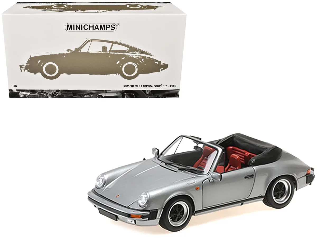 Minichamps Minichamps 1983 Porsche 911 Carrera Cabriolet 3.2 Gray Metallic 1/18 hobby collectible — product photo