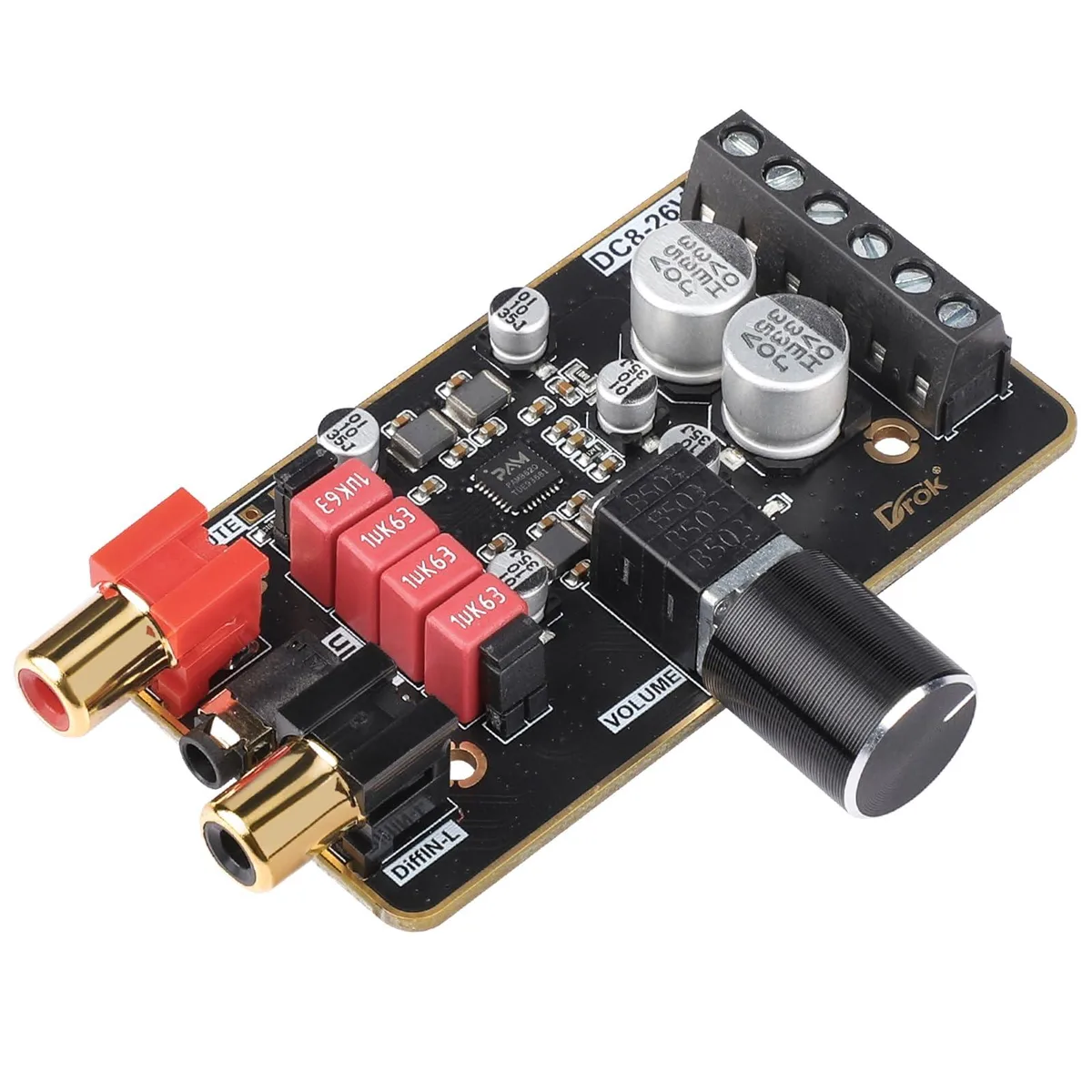  DROK 2001711003 PAM8620 15W+15W 2.0 Class D Live Sound Amplifier — product photo