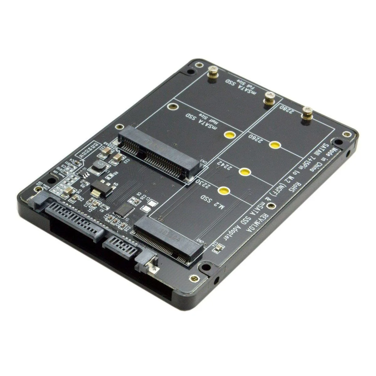 Vszerda Vszerda 2 in 1 M.2 NGFF B-key & mSATA to SATA 3.0 Adapter Enclosure — product photo
