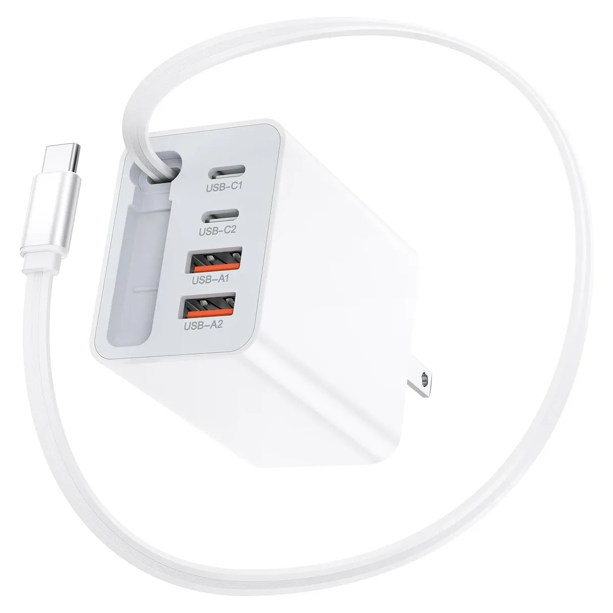 AUTYUE AUTYUE 5-in-1 Retractable Wall Charger 40W White — product photo