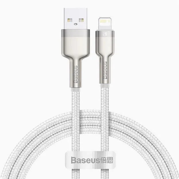 BASEUS BASEUS Cafule Series USB to Lightning Cable 2.4A 2m White — product photo