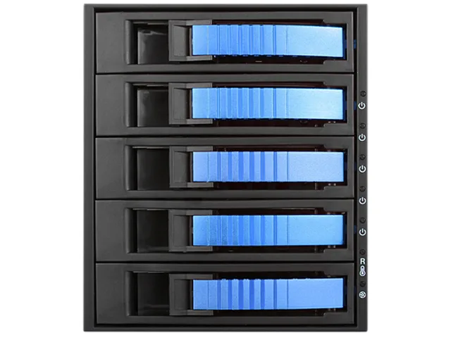 iStarUSA Inc. iStarUSA Inc. BPU-350HD-BLUE 3 x 5.25" to 5 x 3.5" 2.5" 12Gb/s Hot-swap Rack server accessory — product photo
