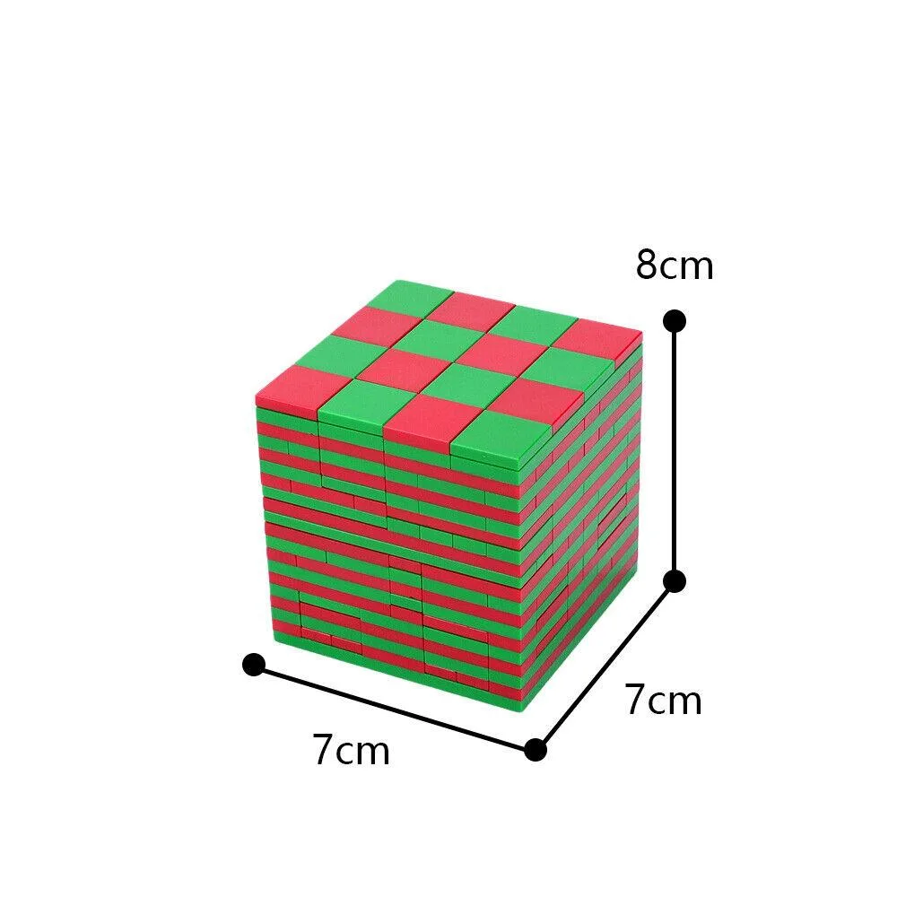 Colourful plastic brick puzzle box with 253 pieces