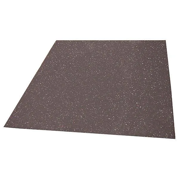 Black rubber ceiling-mount mat, 36 by 42 inches, 7/64 inch thick