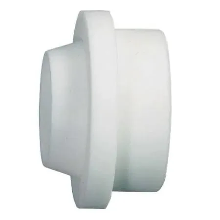 Two white ceramic gas lens insulators in clear packaging