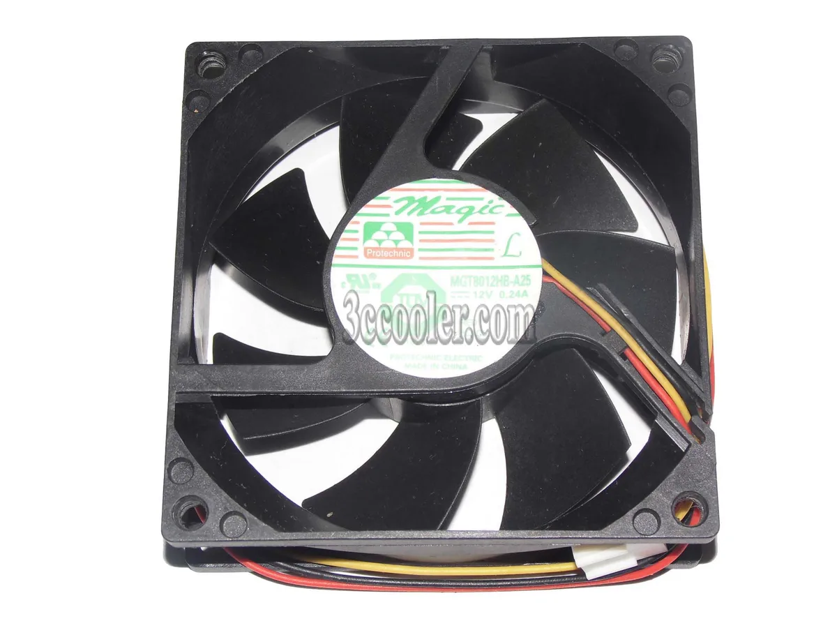 OEM Industries OEM Industries MGT8012HB-A25 80mm 25mm 12V 0.24A 3-pin CPU cooler — product photo