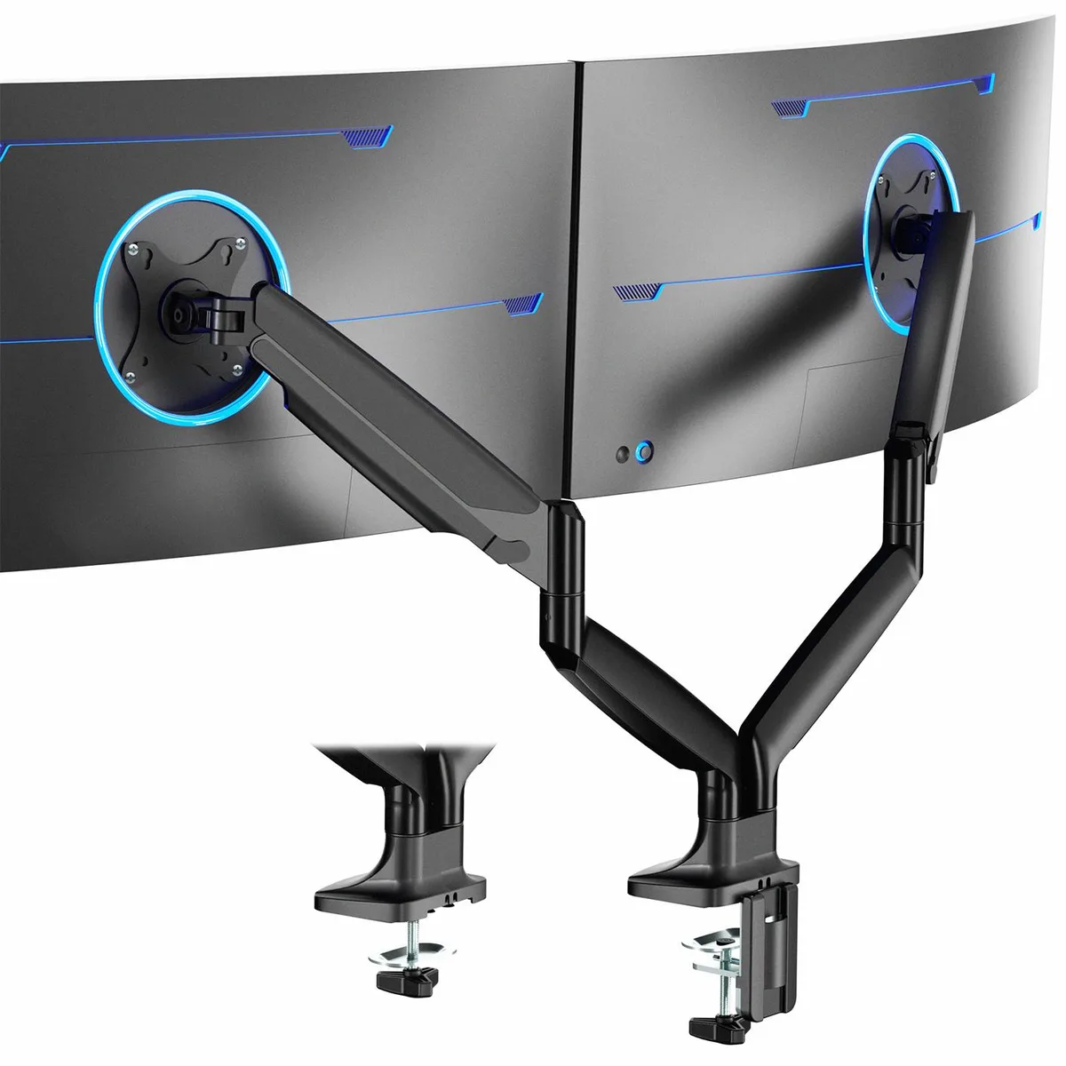VIVO VIVO Dual Ultrawide 40" Desk Mount with Pneumatic Spring Arms — product photo