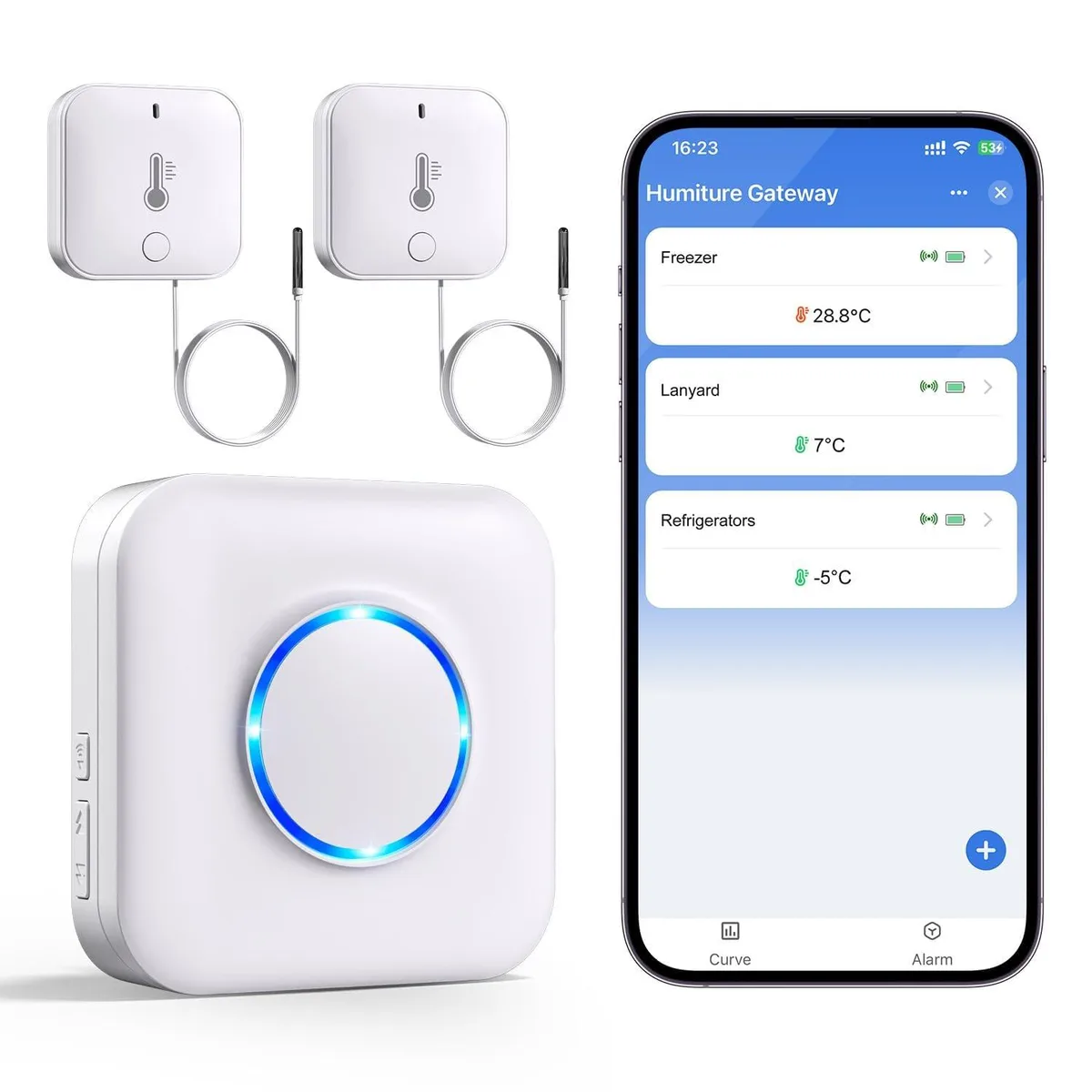 Emerson WiPOPFIRSTFi Refrigerator Thermometer 2 Pack 2.4G WiFi — product photo