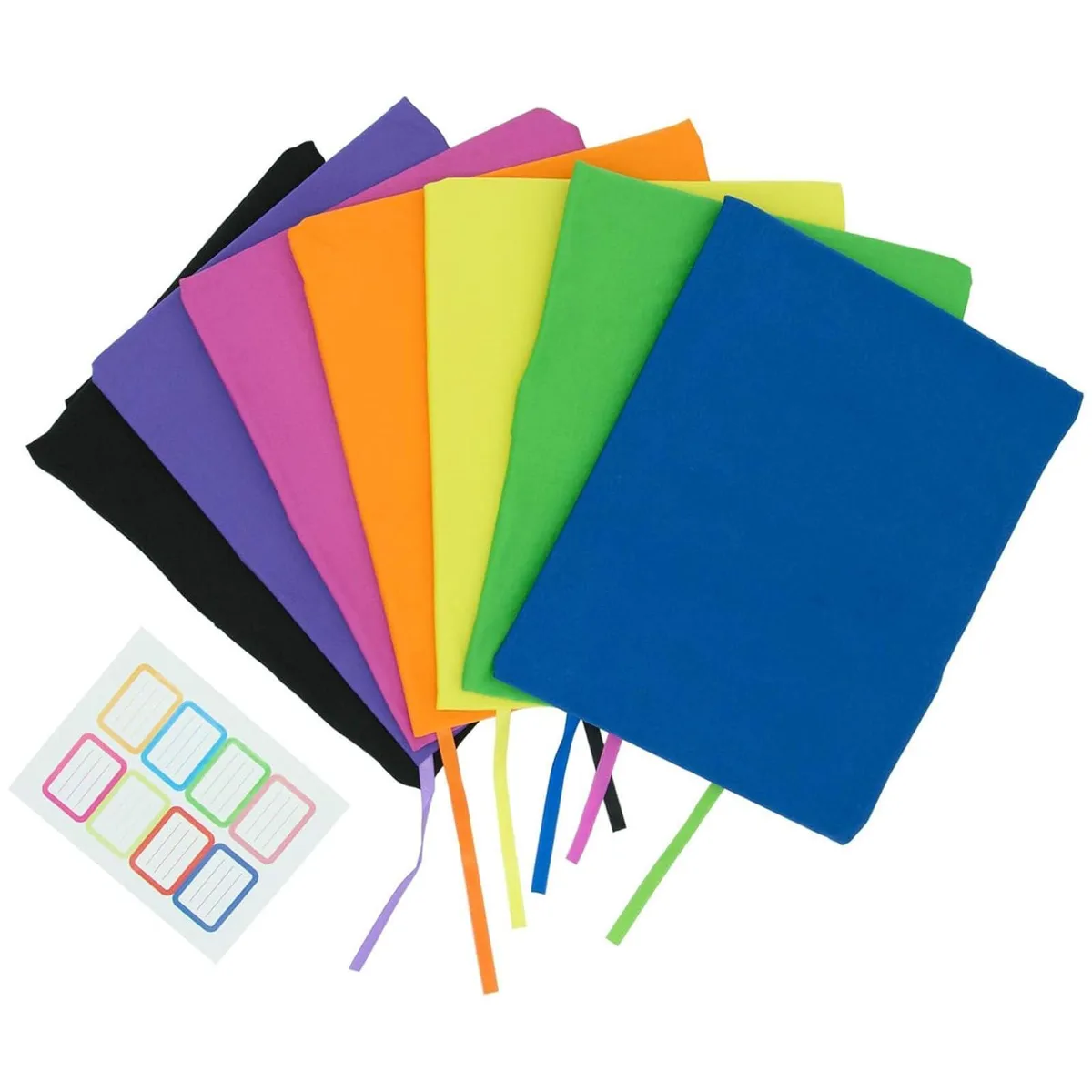  KICNIC Jumbo Book Covers 7 Pack 9x11 Inch Stretchable Book Sox — product photo