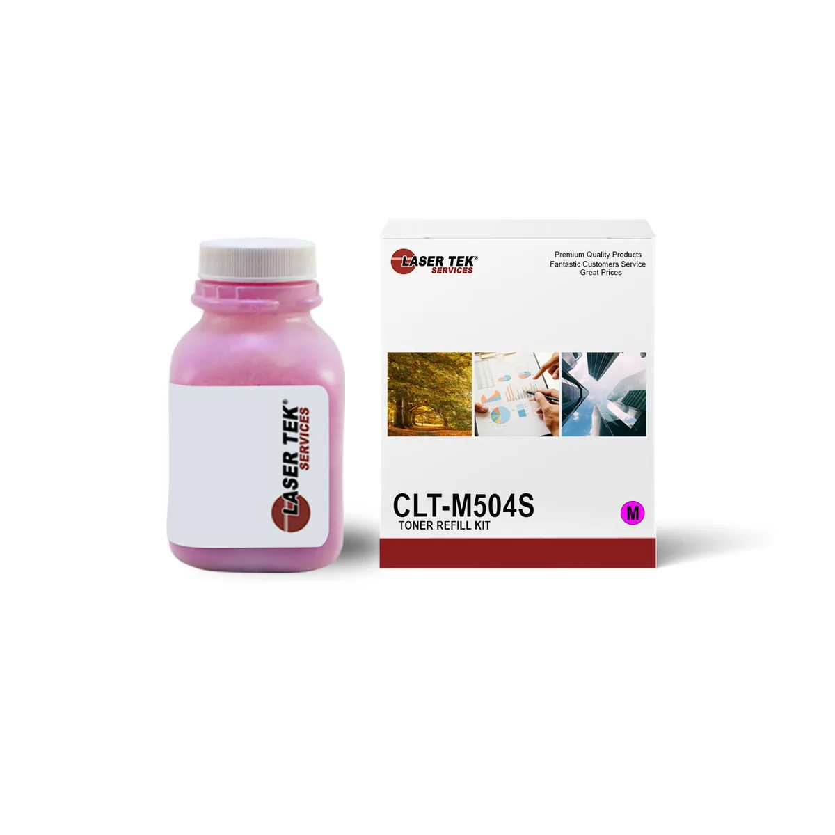 Laser Tek Services Laser Tek Services Magenta Toner Refill with Reset Chip for Samsung CLT-M504S — product photo