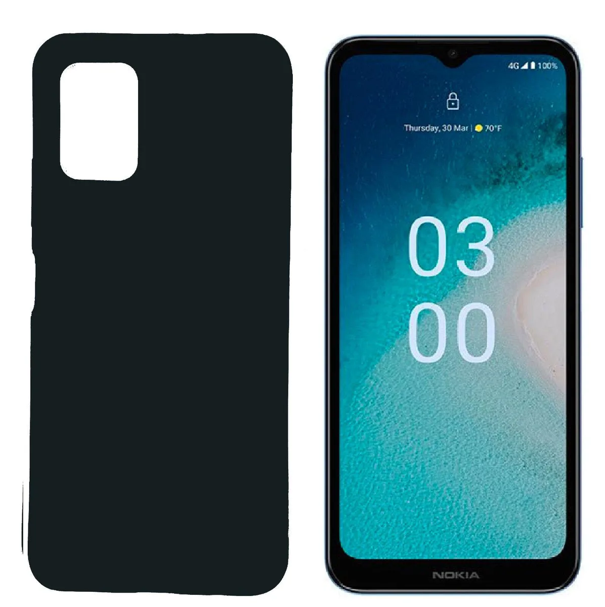 ExtremeCases - Generic ExtremeCases - Generic Nokia C300 N155DL TPU Flexible Skin Cover Case - Black — product photo