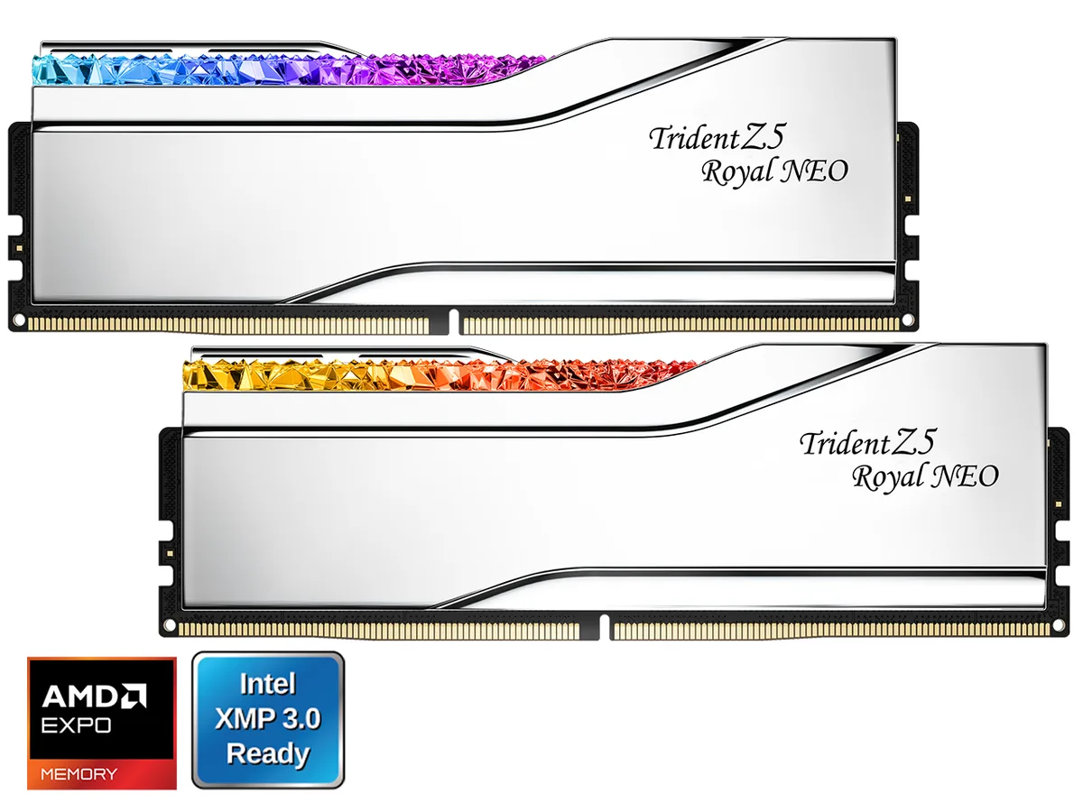 G.SKILL G.SKILL Trident Z5 Royal 64GB (2 x 32GB) DDR5 6000 CL30 F5-6000J3036G32GX2-TR5NS desktop RAM — product photo