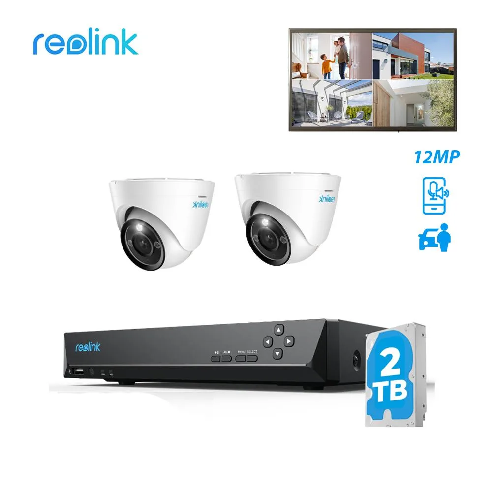 Reolink Reolink 8CH 12MP PoE Surveillance Security System 4 Cameras 2TB HDD — product photo