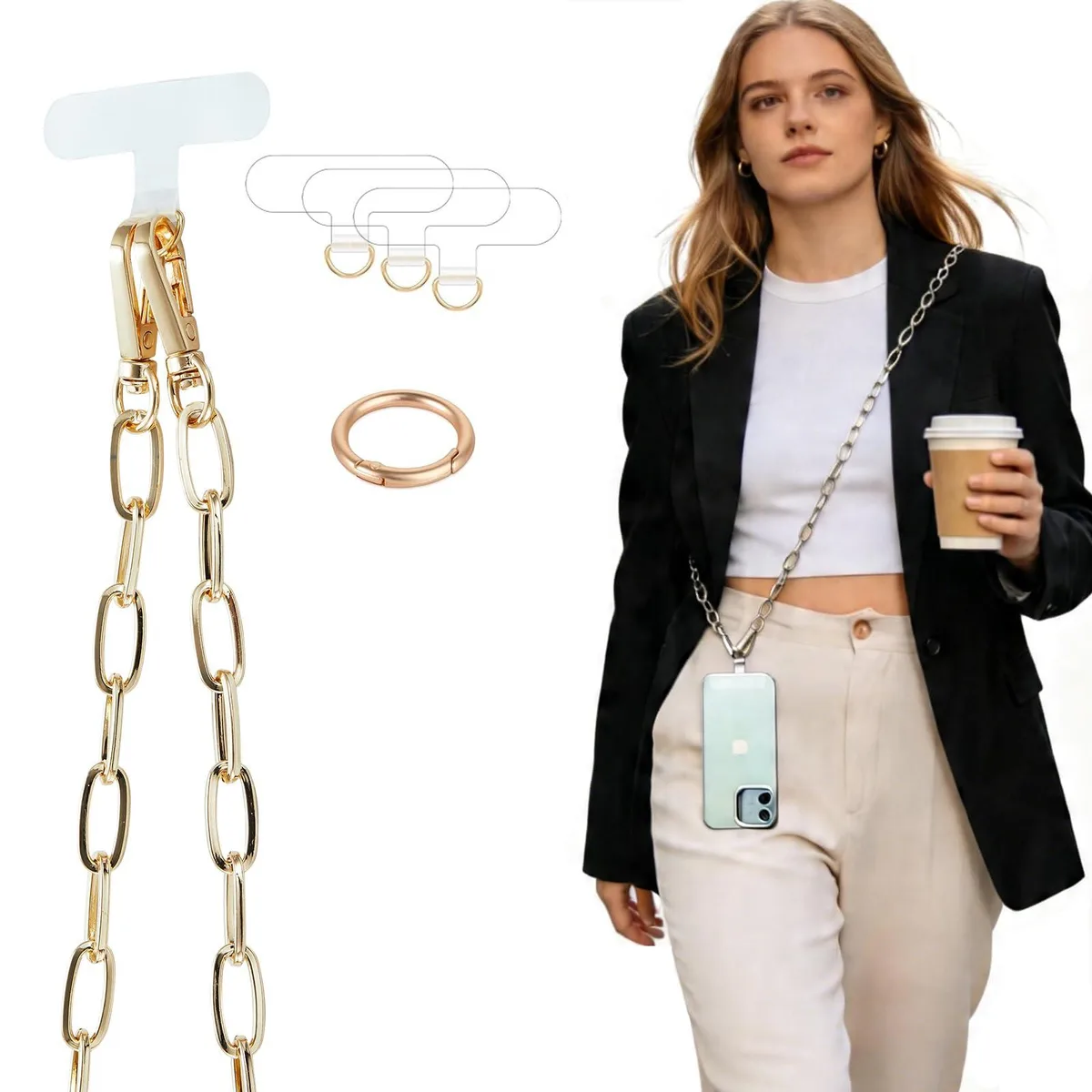 Caseco Crossbody Phone Mount Gold — product photo
