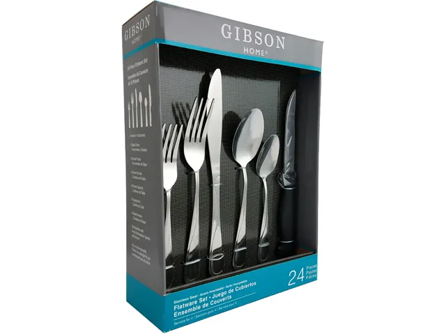 Gibson Gibson 39776.24 Trillium Plus Stainless Steel 24-Piece Flatware — product photo