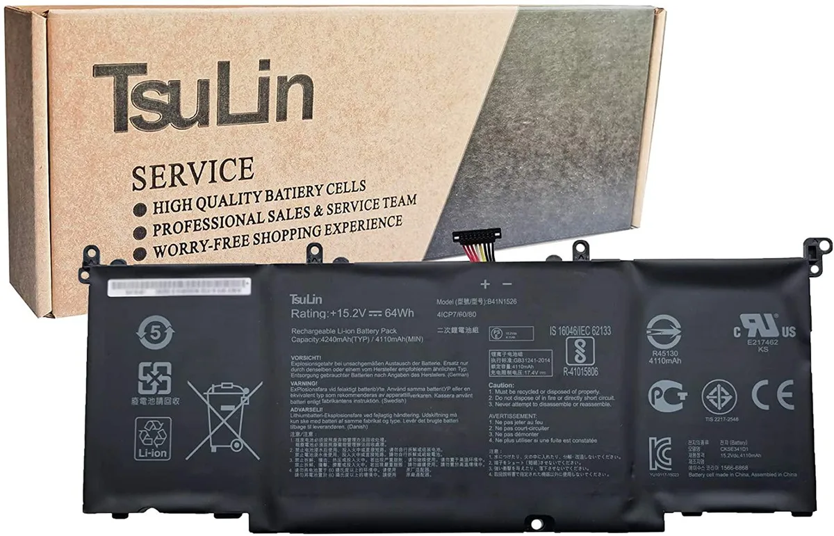 myVolts myVolts B41N1526 laptop battery 15.2V 64Wh 4240mAh — product photo