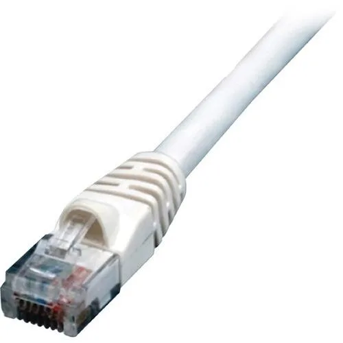 White 100 ft Cat6 shielded plenum Ethernet cable with RJ-45 connectors