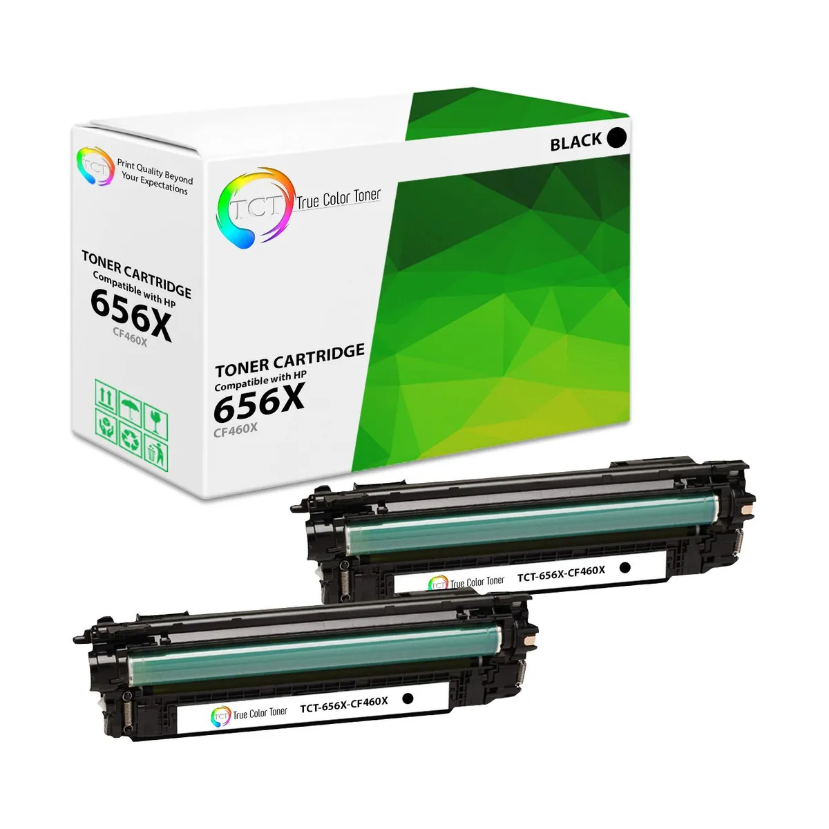 True Color Toner True Color Toner CF460X Black Toner Cartridge 2 Pack 27000 Pages — product photo