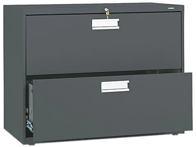 HON HON 682LS 600 Series Two-Drawer Lateral File 36" Charcoal office furniture — product photo