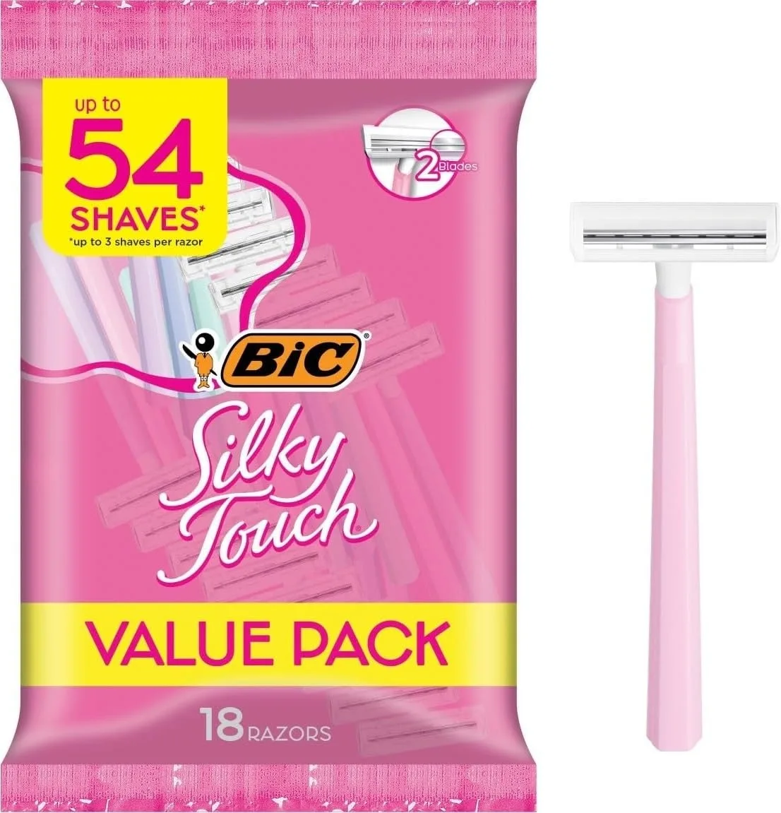 No Sew No Sew Silky Touch Disposable Razors 2-Blade 18-Pack — product photo