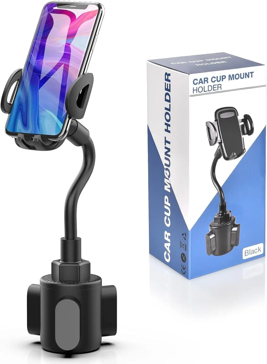 Keyence Keyence Cup Holder Phone Mount Gooseneck Black — product photo