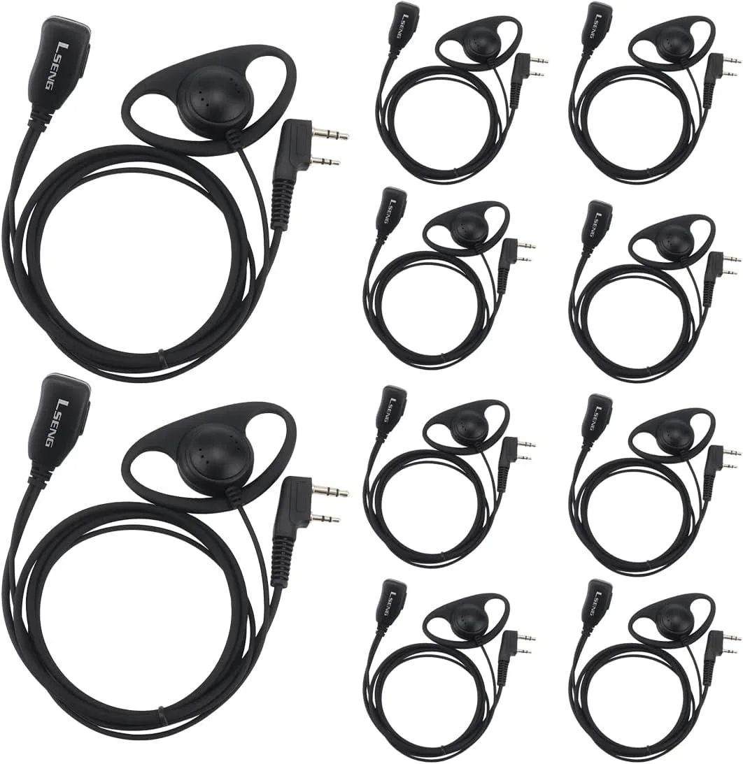 usbroway usbroway D-Type Earpiece with Mic 2-Pin 10 Pack — product photo
