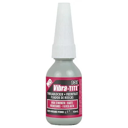 Small red bottle of high-strength threadlocker liquid 10 ml