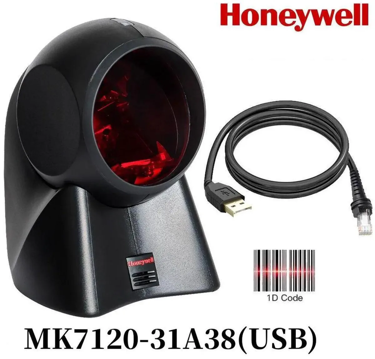 Honeywell Orbit MK7120 omnidirectional laser barcode scanner, black finish