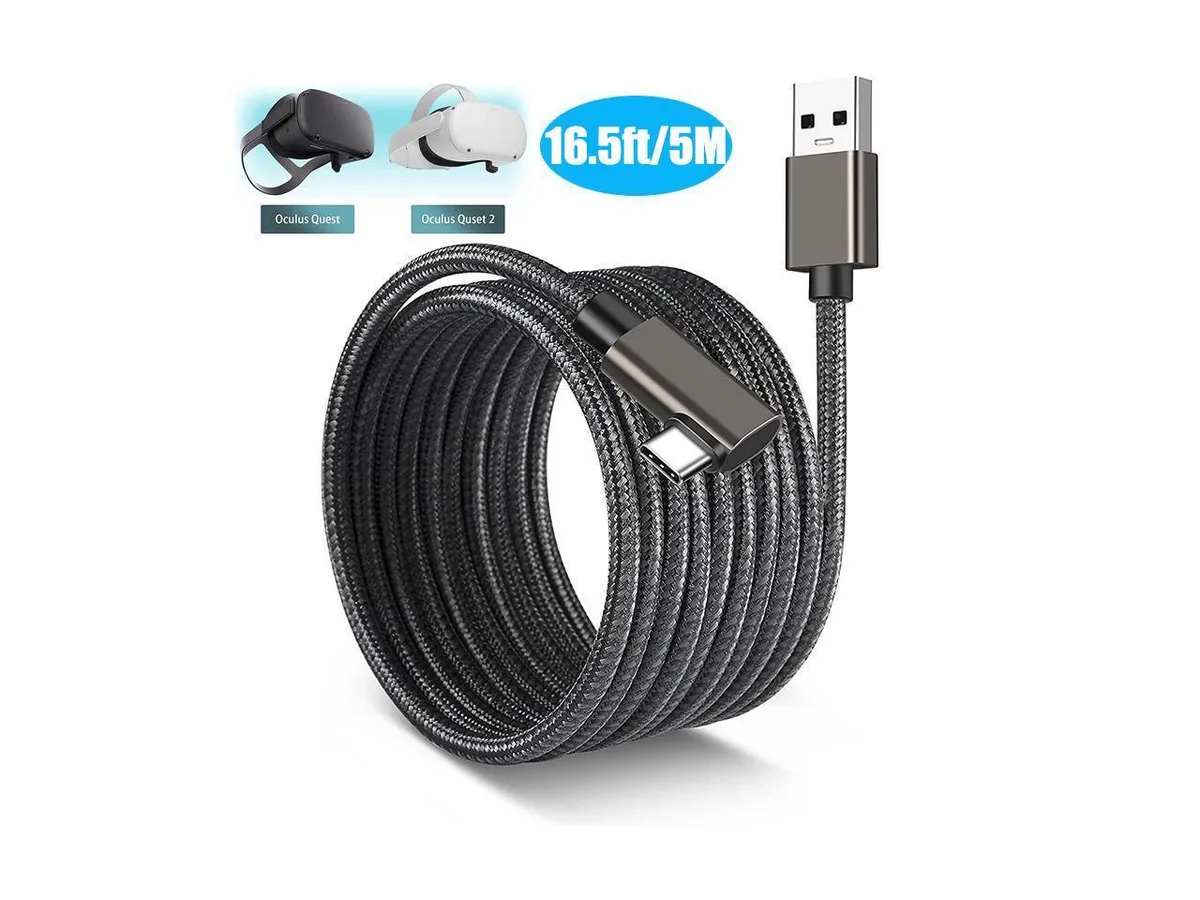 BONAEVER BONAEVER 90 Degree Nylon Braided USB 3.1 Cable 16.5FT — product photo
